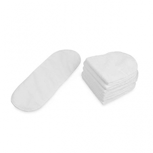 Miracle Baby Couches en Coton Inserts pour Couches Lavables Bébé Souple Réglable Fibre Superfine Lavable Réutilisable 5 Pièces 13.4''X5.9''