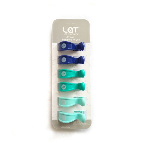 LAT Lot de 6pcs Clips Pinces En Plastique Bonne Qualité Trois Couleurs Diamètre 5cm Pour Attacher La Couverture Emmaillotage de Mousseline