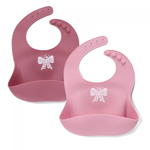Miracle Baby Bavoirs en silicone faciles à nettoyer - Bavoir doux et confortable, silicone de qualité alimentaire (garçon)